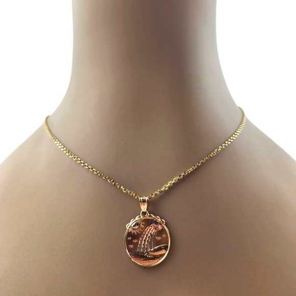 14K Yellow and White Gold "With Love All Things Are Possible" Pendant #21984 - Picture 11 of 14